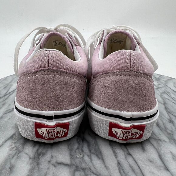 Vans Old Skool Sneakers Youth 2 Pink Suede & Canvas Low Top Skateboarding Shoes - Picture 10 of 12